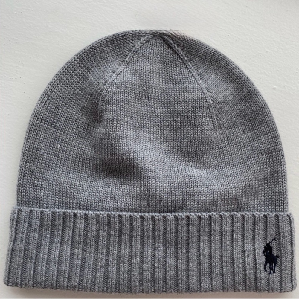 Polo by Ralph Lauren Grey Merino Wool Beanie